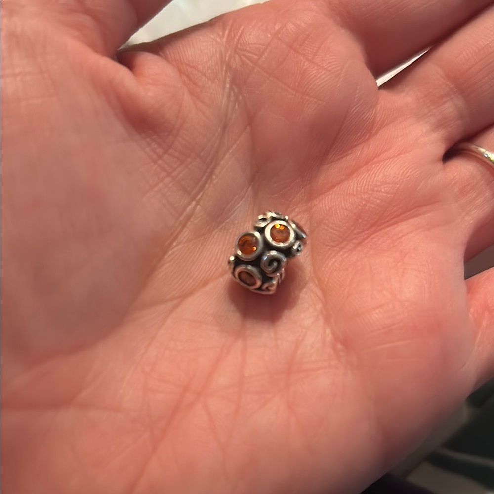 Pandora Orange CZs Charm